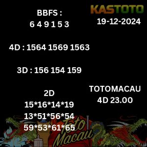 Toto macau 4d 23.00 tanggal 19-12-2024