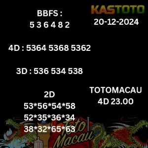 Toto macau 4d 23.00 tanggal 20-12-2024