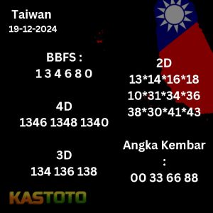 prediksi Taiwan tanggal 19-12- 2024